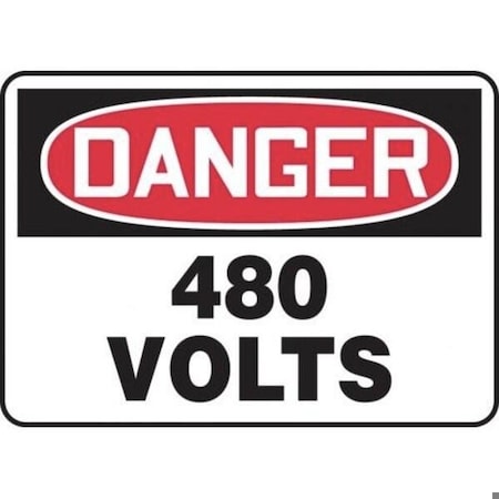 Accuform OSHA DANGER SAFETY SIGN 480 VOLTS MELC058XT MELC058XT